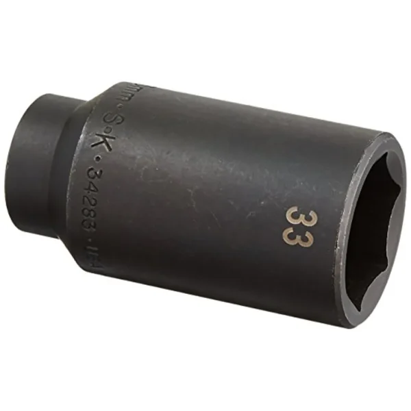 SK Tools 34283 1/2″ Drive 6 Point Deep Metric Impact Socket 33mm