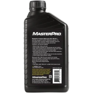MasterPro Conventional Motorcycle Motor Oil 10W-40 1 Quart – MC10-40 - view 2
