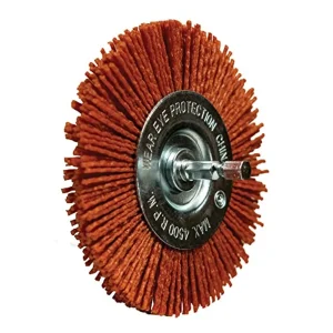 Century Drill Nylon Radial Brush, 3″ 80 Grit, Shank Safe Rpm 4,500 (77431)