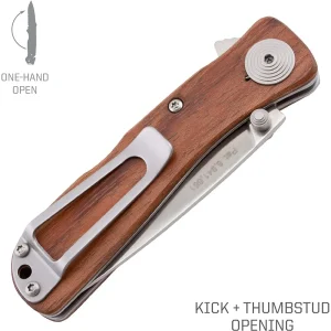 SOG TWI17-CP Twitch II Assisted Flipper 2.65″ Satin Blade, Rosewood Handles - view 4