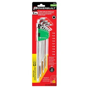 Powerbuilt 240101 9 Piece Stubby Long Arm Ball End Torx Key Wrench Set – 240101 - view 2