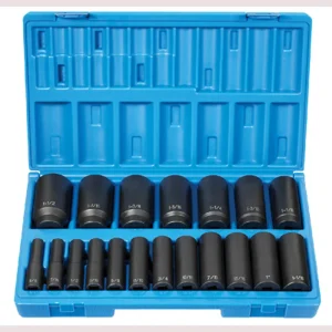 Grey Pneumatic 1/2″ Dr. 19pc Deep Length Fract. Set – 12 Point (1719D)