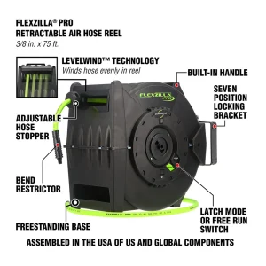 Flexzilla Legacy L8306FZ Levelwind 3/8″ x 75′ Hose Reel (L8306FZ) - view 2