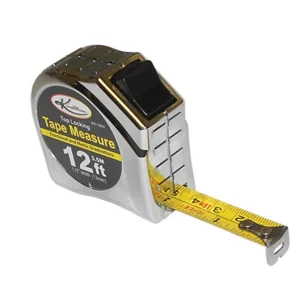 K Tool 72612 Tape Measure, 12′ Long, 1/2″ Wide, Fractional and Metric Markings, with Automatic Return Lever