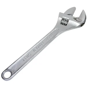 K Tool 48015 Adjustable Wrench, 15″ Long, 1-7/8″ Jaw Capacity, Heat Treated Alloy Steel, Chrome Plated