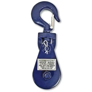 B/A 3″ Snatch Block With Latched Swivel Hook, WLL 3 Tons
