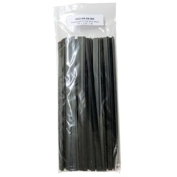 Polypropylene Plastic Flat Sticks Black 1 LB