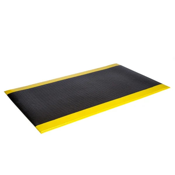 Crown Matting Wear-Bond Tuff-Spun Diamond-Surface 3’x5′ Black w/Yellow (WB 0035YD)