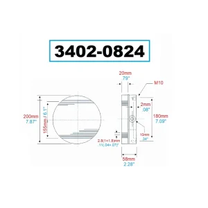 HHIP 8″ FINE POLE ROUND MAGNETIC CHUCK (3402-0824) - view 2