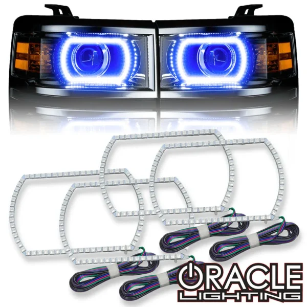 Oracle Lighting 2014-2015 Chevrolet Silverado LED Headlight Projector Halo Kit (2386-330, 2386-333, 2386-334, 2386-33...