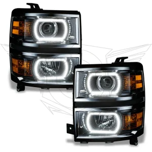 Oracle Lighting 2014-2015 Chevrolet Silverado LED Headlight Projector Halo Kit (2386-330, 2386-333,  - view 3