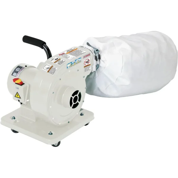 Grizzly Industrial 1 HP Light Duty Dust Collector – Polar Bear Series (G1163P)