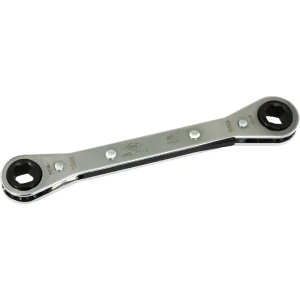 Gray Tools 11mm X 12mm 6 Point, Flat Ratcheting Box Wrench, Mirror Chrome Finish (MRB1112)