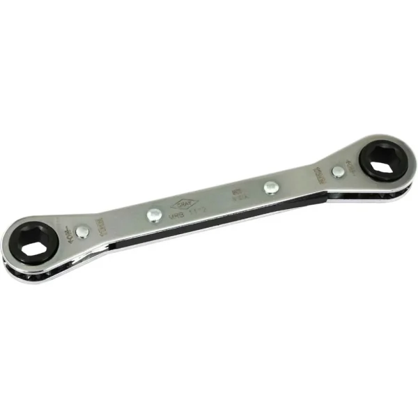 Gray Tools 11mm X 12mm 6 Point, Flat Ratcheting Box Wrench, Mirror Chrome Finish (MRB1112)