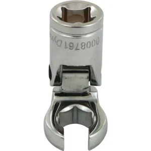 Dynamic Tools 3/8″ Drive Metric 11mm Flex Head, Crow Foot Flare Nut Socket, Chrome Finish (D008761)