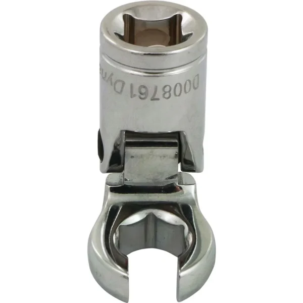 Dynamic Tools 3/8″ Drive Metric 11mm Flex Head, Crow Foot Flare Nut Socket, Chrome Finish (D008761)