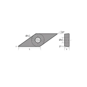 HHIP VBMT-222-EM nc-TiAIN COATED CARBIDE INSERT (6059-0222) - view 3