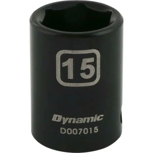 Dynamic Tools 3/8″ Drive 6 Point Metric, 15mm Standard Length, Impact Socket (D007015) - view 2