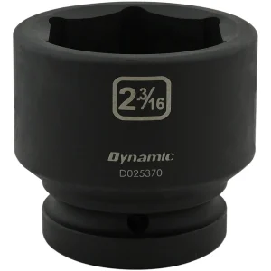 Dynamic Tools 2-3/16” X 1″ Drive, 6 Point Standard Length, Impact Socket (D025370)