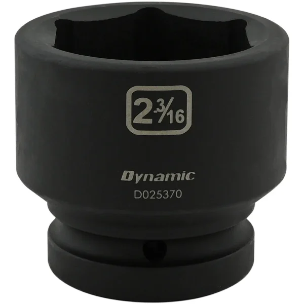 Dynamic Tools 2-3/16” X 1″ Drive, 6 Point Standard Length, Impact Socket (D025370)