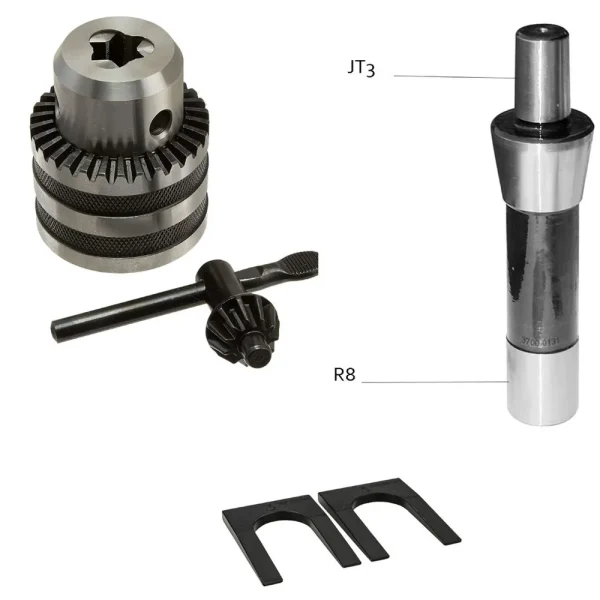 HHIP 3/4″ JT3 DRILL CHUCK WITH KEY,R8 ARBOR & JT3 CHUCK WEDGES (9999-0027)