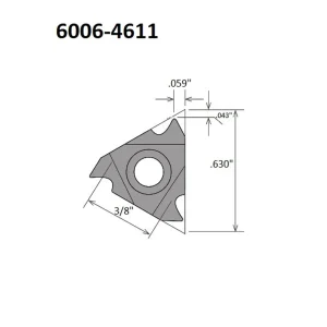 HHIP 16ER-11UN TiALN COATED EXTERNAL THREADING & GROOVING INSERT (6006-4611) - view 3
