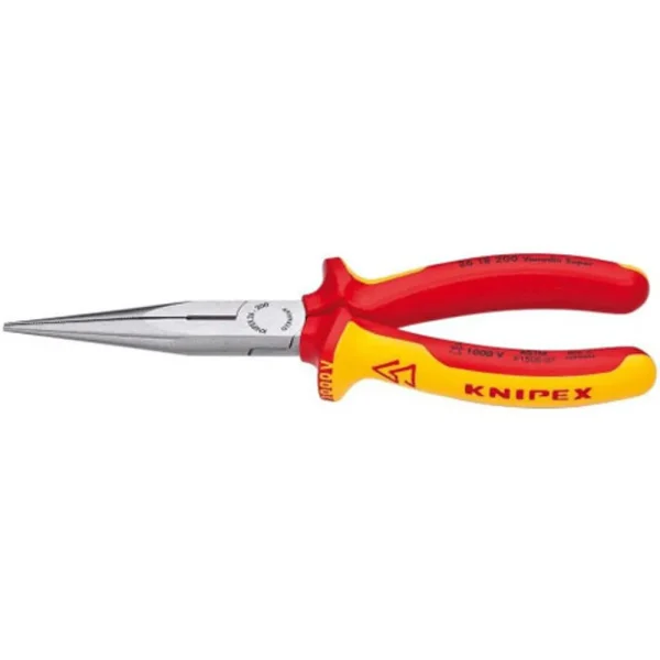 Knipex Long Nose Pliers with Cutter, 1000V Insulated Yellow (2618200SBA)