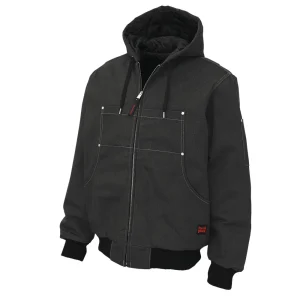 Tough Duck Men’s Classic Hooded Duck Bomber Jacket with Durable Finish