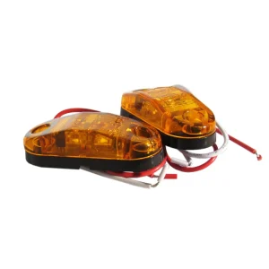 Race Sport Truck Trailer LED 2.5x1in 12V Marker Strobe Amber Pair (1004798)