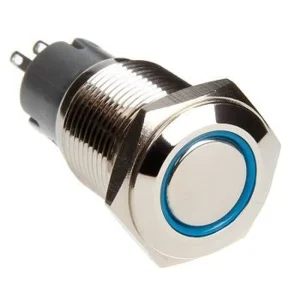 Race Sport 16mm Flush Mount LED Momentary Switch BLUE (1003763)