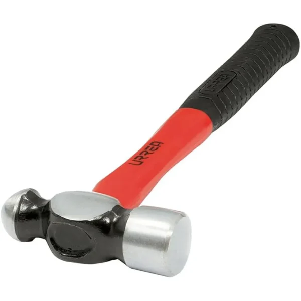 URREA Ball Pein Hammer – 24oz Forged Steel Head, Fiberglass Handle (1324FV)