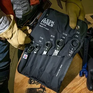 Klein Tools 68245 Reversible Ratcheting Box Wrench Set, 5-Piece, Black - view 4