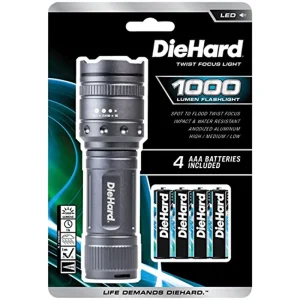 Dorcy 41-6122 DieHard 1,000 Lumen Precision Focus Flashlight