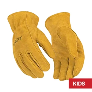 Kinco 50-M Golden Full Suede Cowhide, Easy-On Cuff Work Gloves, Medium - view 2