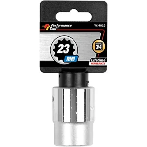 Performance Tool W34823 3/4″ Drive 12-Point Standard Socket 23mm