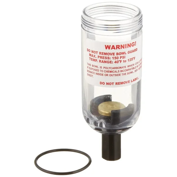Milton 1152 Polycarbonate Mini Filter and Lubricator Replacement Bowl