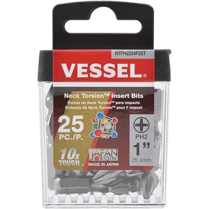Vessel DRYWALLER Insert Bit PH2x25.4 25 Pc Set (DWPH2254P25T)