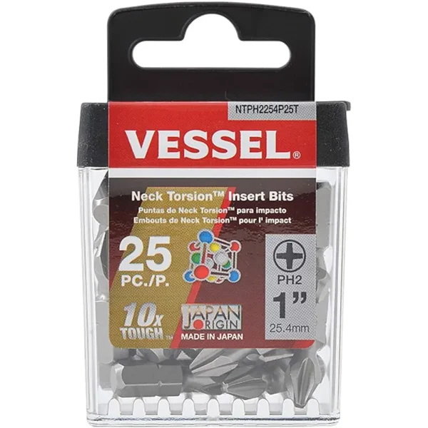 Vessel DRYWALLER Insert Bit PH2x25.4 25 Pc Set (DWPH2254P25T)