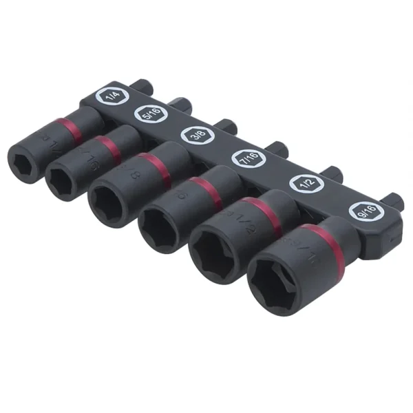 6 Piece SAE Power Nut Driver Set TIT15222