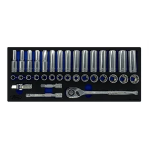 34 Pc 1/2″ Drive Metric Deep Socket Set FORD ONLY