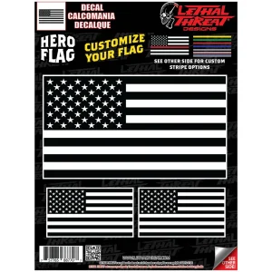 Lethal Threat Vinyl Hero Flag Decal Set – LT88770