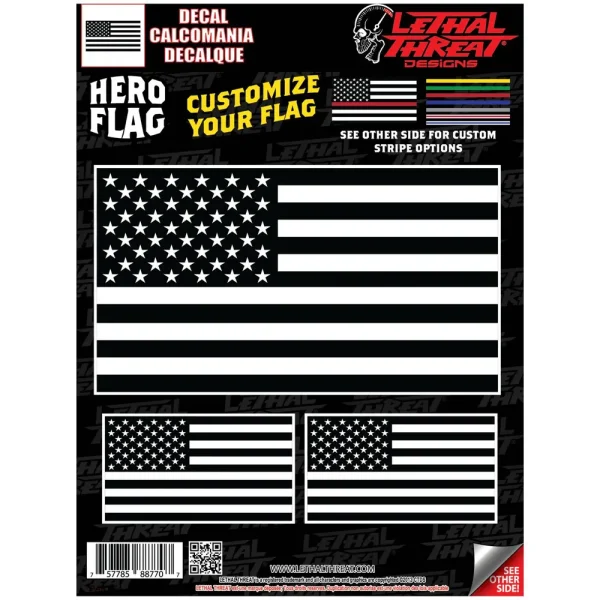 Lethal Threat Vinyl Hero Flag Decal Set – LT88770