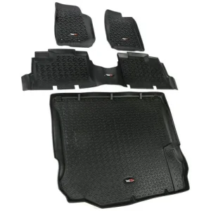Rugged Ridge All Terrain Black All-Terrain Thermoplastic Floor Mat Set – 12988.04