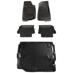 Rugged Ridge All Terrain Black All-Terrain Thermoplastic Floor Mat Set – 12988.07