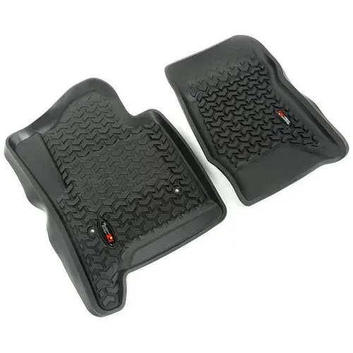 Rugged Ridge All Terrain Black All-Terrain Thermoplastic Floor Mat Set – 82901.04