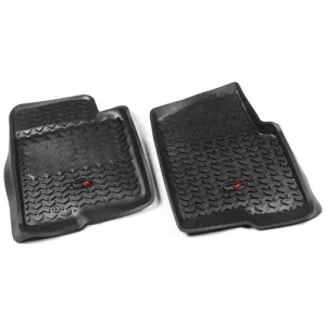 Rugged Ridge All Terrain Black Rubber Floor Mat Set – 82902.03