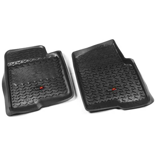 Rugged Ridge All Terrain Black Rubber Floor Mat Set – 82902.03
