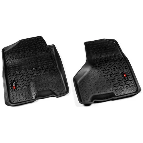 Rugged Ridge All Terrain Black All-Terrain Thermoplastic Floor Mat Set – 82903.04