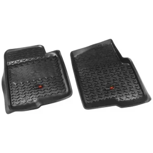 Rugged Ridge All Terrain Black All-Terrain Thermoplastic Floor Mat Set – 82987.23