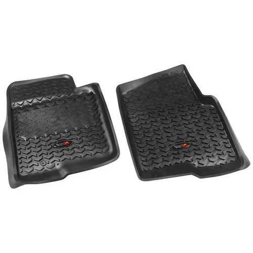 Rugged Ridge All Terrain Black All-Terrain Thermoplastic Floor Mat Set – 82987.23